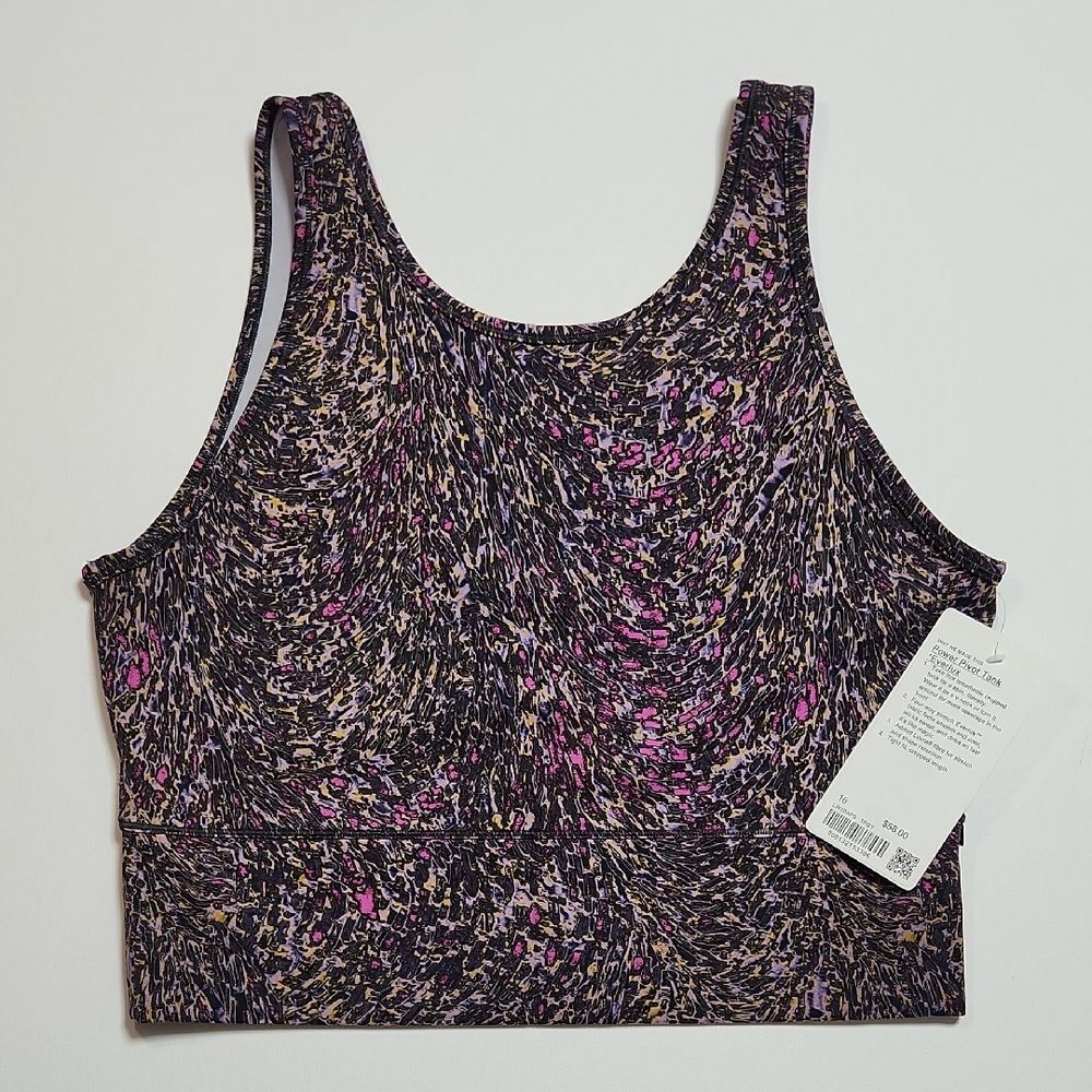 Lululemon Power Pivot Cropped Tank in Everlux™ fabric, size 16 NWT